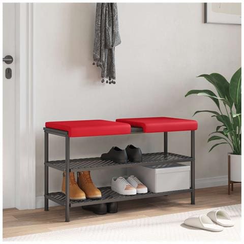Cuscino per panchina 2 pz Similpelle Rosso Profondità 35 cm - Foto 2