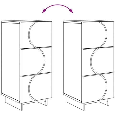 Credenza Bianco 33,5 x 34,5 x 75 cm Legno ingegnerizzato - Foto 9