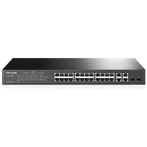 T1500-28PCT Fast Ethernet 24-Port 10/100Mbps + 4-Port Gigabit Smart PoE+ Switch - Foto 1