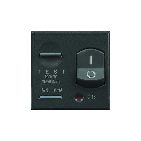 Interruttore Automatico Differenziale 2p Con 1p Protetto I Differ. 10ma 10a 230v A. c. Potere Di Interruzione 3 Ka Antracite - Foto 1