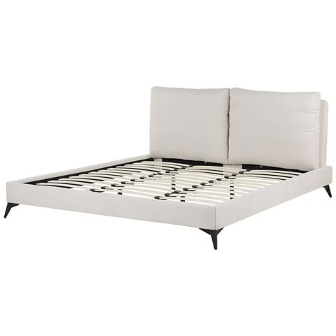 Letto Matrimoniale In Ciniglia Beige 180 X 200 Cm Melle - Foto 20