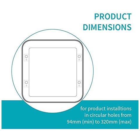Sureflap Pet Porta Adattatore Di Montaggio - Bianco - Foto 2