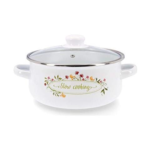 Cacerola 22cm Acero Esmalt Casseruola 22 Cm Acciaio Smalt Memory Qd, Inox, Multicolore - Foto 1
