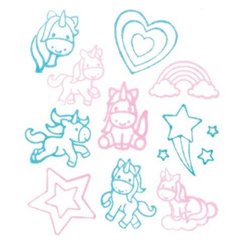 Unicorn Auto-inchiostrazione Delle Matrici Per Le Arti E Mestieri - Giocattoli Della Novit Per I Bambini Partito Perfetto Loot O Premio Bag Filler (confezione Da 10)  - Foto 2