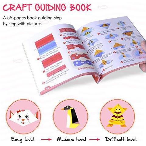 Colorato Origami Kit Con 55 Pagine Instructional Libro 118 Double Sided Vivid Origami Papers 54 Progetti Origami Per I Bambini Principianti Trainning E Scuola Craft Lezioni - Foto 2