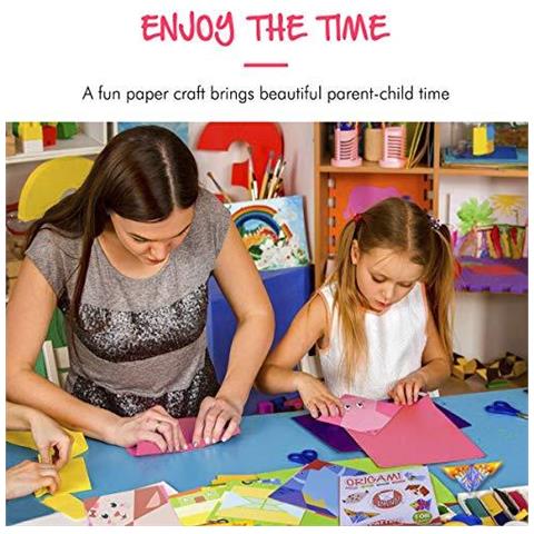 Colorato Origami Kit Con 55 Pagine Instructional Libro 118 Double Sided Vivid Origami Papers 54 Progetti Origami Per I Bambini Principianti Trainning E Scuola Craft Lezioni - Foto 4