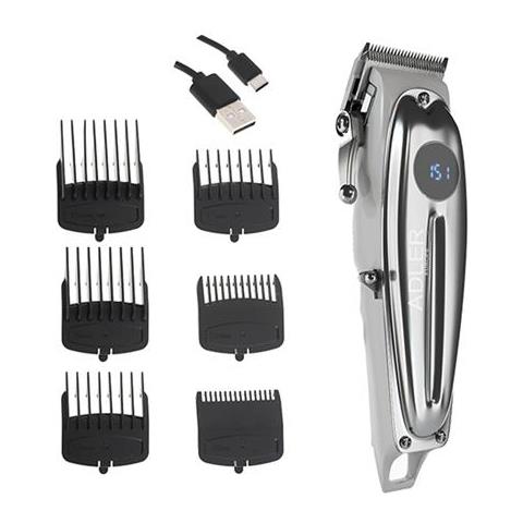 Professional Tosatrice Per Capelli Ad 2831 Cordless O Con Filo, Numero Di Passi Di Lunghezza 6, Argento - Foto 2