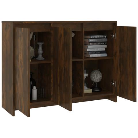 Credenza Rovere Fumo 102x33x75 cm in Truciolato - Foto 2