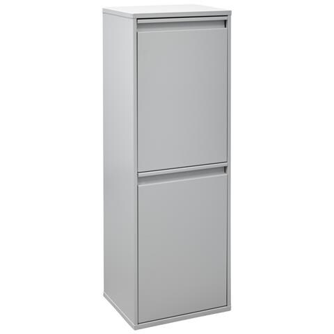 Basic Cr202-b Pattumiera Per Raccolta Differenziata, 2 Secchi, Mobile D'acciaio Per Differenziata, 2 X 17 L (34 L), Grigio Chiaro - Foto 3