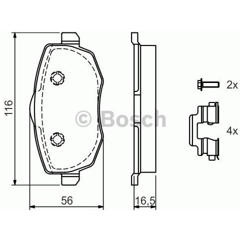 Kit Pastiglie Freno 986424792 - Foto 1