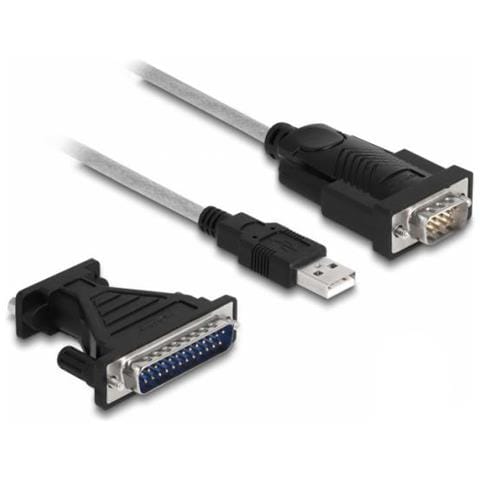 61314 Adattatore Per Inversione Del Genere Dei Cavi Usb A Rs-232 Nero - Foto 3