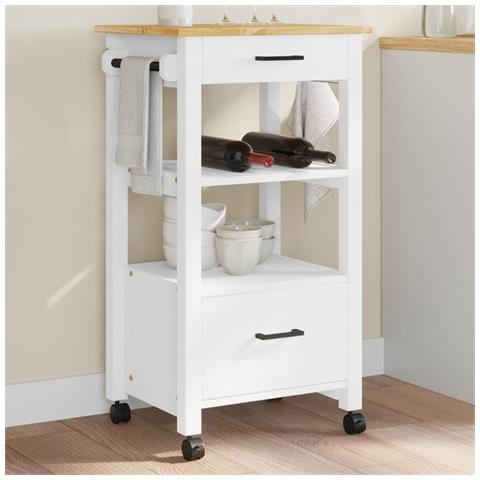 Carrello Da Cucina Monza 48x40x90 Cm In Legno Massello Di Pino - Foto 1