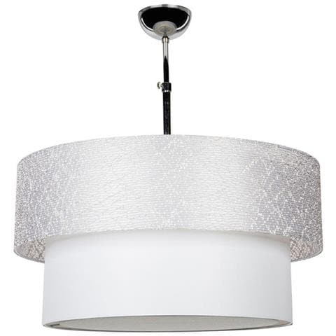 Lampada A Sospensione Polo Mdl2749 In Tessuto Grigio - Foto 1