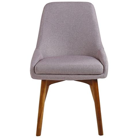 Set Di 2 Sedie Da Pranzo Tessuto Grigio Talpa Melfort - Foto 2