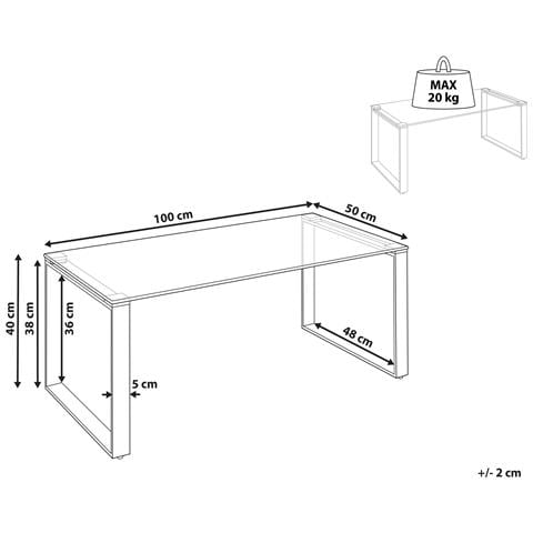 Tavolino Da Caffè Tilon Vetro Temperato Oro - Foto 2