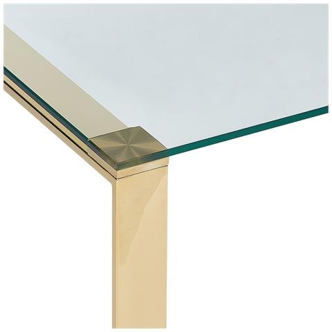 Tavolino Da Caffè Tilon Vetro Temperato Oro - Foto 6