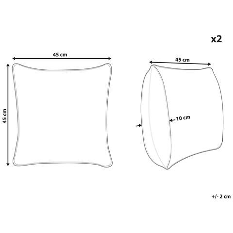 Set Di 2 Cuscini Senecia Bouclé 45 X 45 Cm Bianco Sporco Tinta Unita - Foto 14