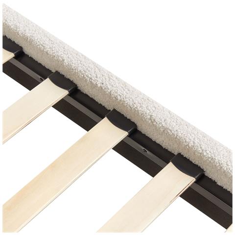 Letto Senza Testata Bouclé Roanne 160 X 200 Cm Beige Chiaro - Foto 2