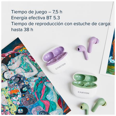 CNS-TWS5W cuffia e auricolare Wireless In-ear Chiamate /Musica /Sport /Tutti i giorni USB tipo-C Bluetooth Bianco - Foto 2
