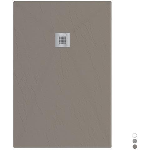 Piatto Doccia In Marmoresina Rettangolare 80x160 Cm Tortora Finitura Pietra Estasi Londra - Foto 2