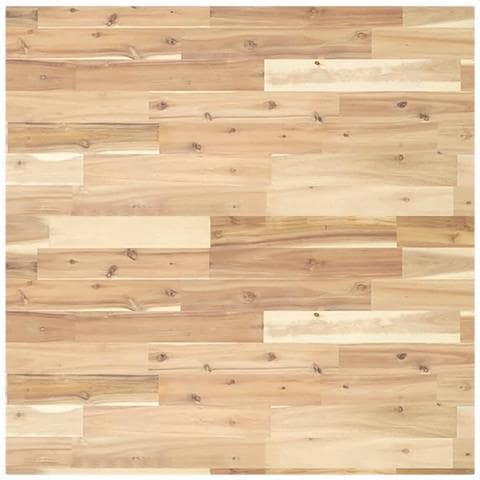 Piano Tavolo Quadrato 80x80x2 Cm In Legno Massello Di Acacia - Foto 2