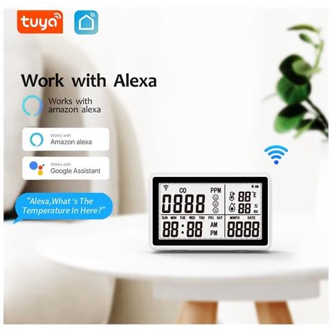 Tester Di Monossido Di Carbonio Della Qualità Dell'aria Con Rilevatore Di Temperatura E Umidità 2 In 1 - Foto 5