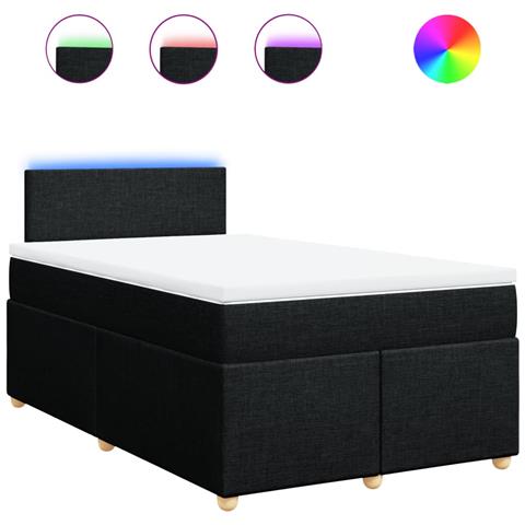 Giroletto A Molle Con Materasso Nero 120x190 Cm In Tessuto - Foto 2