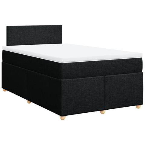 Giroletto A Molle Con Materasso Nero 120x190 Cm In Tessuto - Foto 3