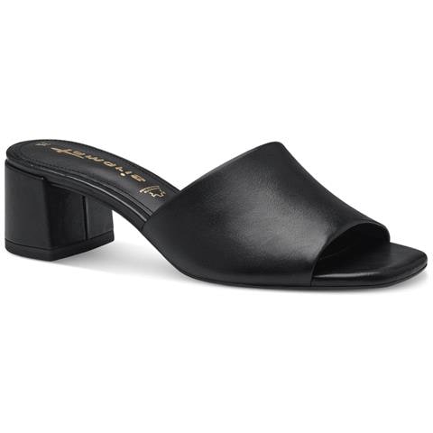Black Casual Open Mules Ciabatte Pelle Scarpe Donna Nero Eu 38, 1-27204-42 001 - Foto 1