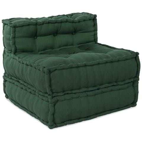 Pouf Modulare Verde 70x70x54 in Tessuto - Foto 1