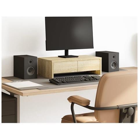 Supporto Monitor Con Cassetti Sonoma 50x27x15 Cm In Truciolato - Foto 1