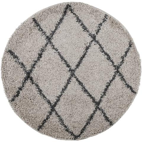 Tappeto Shaggy Pamplona A Pelo Lungo Beige E Antracite 80 Cm - Foto 2