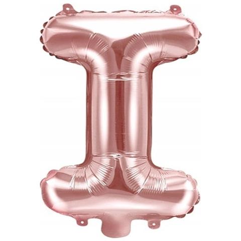 Pallone Foliato Lettera ""i"" Rosa 43 Cm X 25 Cm - Ideale Per Festeggiamenti E Decorazioni - Foto 1