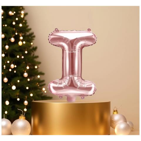 Pallone Foliato Lettera ""i"" Rosa 43 Cm X 25 Cm - Ideale Per Festeggiamenti E Decorazioni - Foto 4