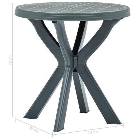 Tavolo Da Bistrot Verde Ø70 Cm In Plastica - Foto 5