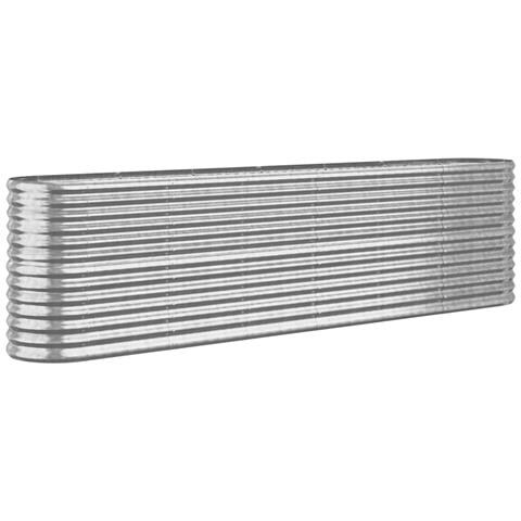 Letto Giardino Acciaio Verniciato A Polvere 260x40x68cm Argento - Foto 1