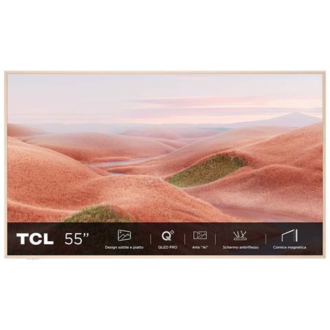 Smart TV Art QLED 4K 55" 55A300W, Motion Clarity PRO, Dolby Vision IQ, HDR10+, Dolby Atmos, Controlli vocali, Google TV - Foto 1
