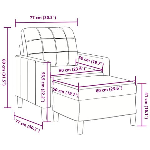 Poltroncina con Poggiapiedi Verde Scuro 60 cm in Velluto - Foto 7
