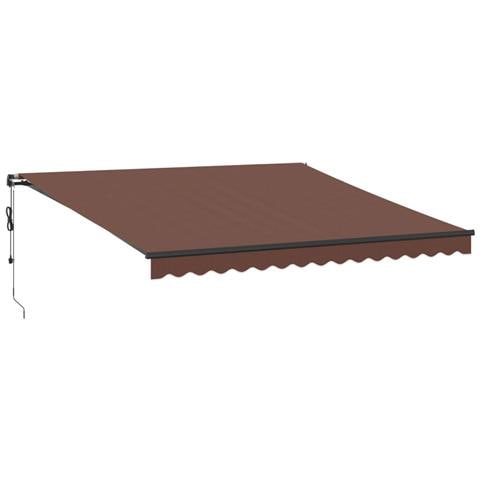Tenda da Sole Retrattile Automatica con LED Marrone 400x350 cm - Foto 1