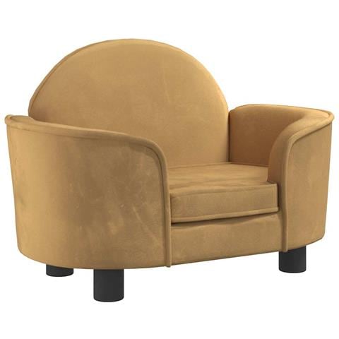 Lettino per Cani Marrone 66x40x45 cm in Velluto - Foto 1