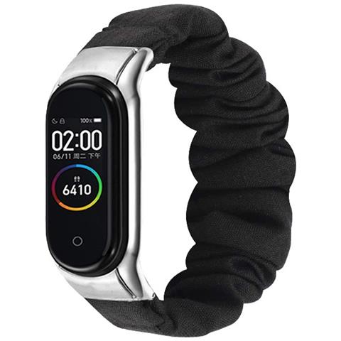 Cinturino Elastico Per Braccialetto Compatibile Con Xiaomi Mi Band 8 - Design Scrunchie Black - Foto 1