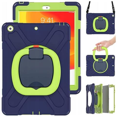 Custodia Per Ipad 9/8/7 10.2"" Con Supporto E Tracolla Blu Navy - Foto 1