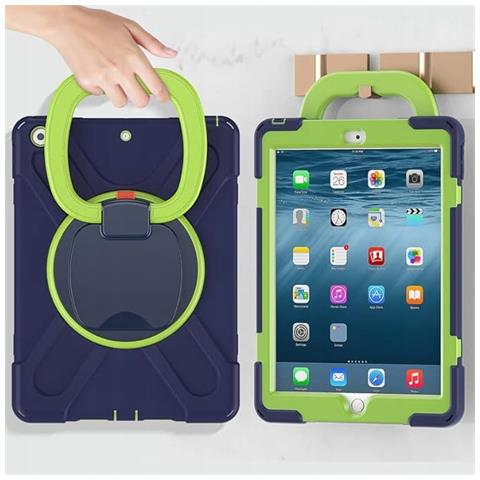 Custodia Per Ipad 9/8/7 10.2"" Con Supporto E Tracolla Blu Navy - Foto 2