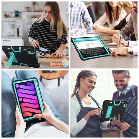 Custodia Per Ipad Mini 6 8.3"" Con Supporto E Alloggiamento Per Stilo Nera - Foto 2