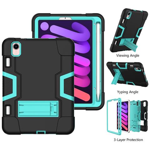 Custodia Per Ipad Mini 6 8.3"" Con Supporto E Alloggiamento Per Stilo Nera - Foto 4
