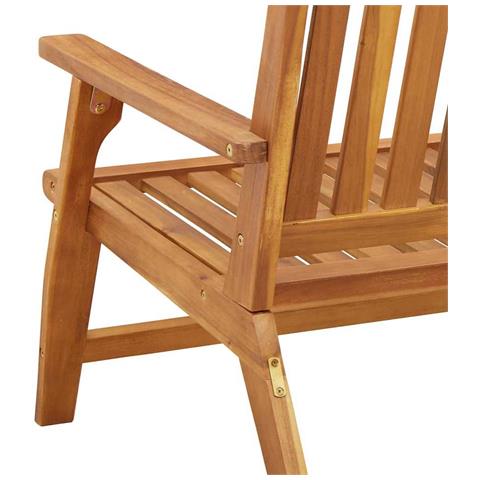 Set da pranzo per esterni Marrone Legno di Acacia Massello - Foto 9