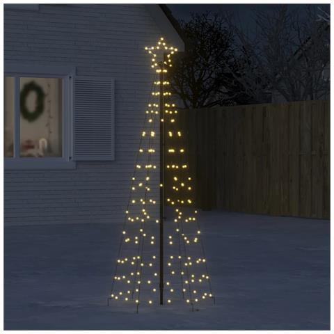 Albero di Natale a LED con Punte 220 LED Bianco Caldo 180 cm - Foto 2