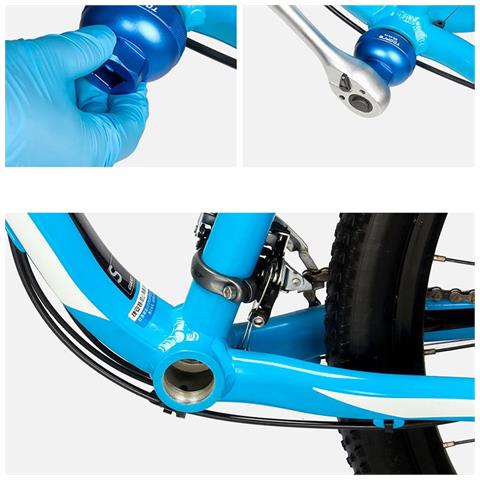 Strumento Per Movimento Centrale Bici - Chiave A Bussola In Lega Di Alluminio Per Rimozione E Installazione Guarnitura Mountain Bike Blue - Foto 6