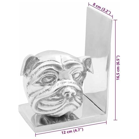 Fermalibri 2 pcs Argento 8 x 12 x 16.5 cm Alluminio - Foto 9