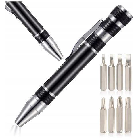 Cacciavite Di Precisione Tascabile 8 Bit - Design Compatto In Alluminio | Magnetico, Ergonomico | Per Elettronica, Orologi, Occhiali - Foto 1